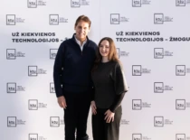 John Kazickas with Orinta Aleknaitė, the the KTU 2nd year Architecture student